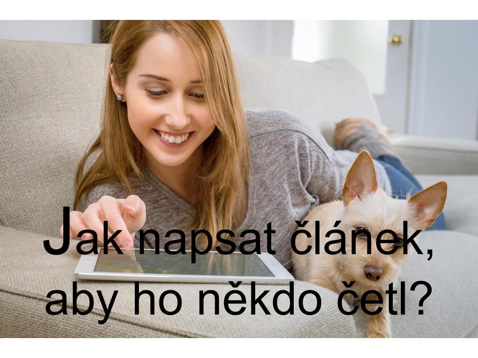 Jak napsat článek